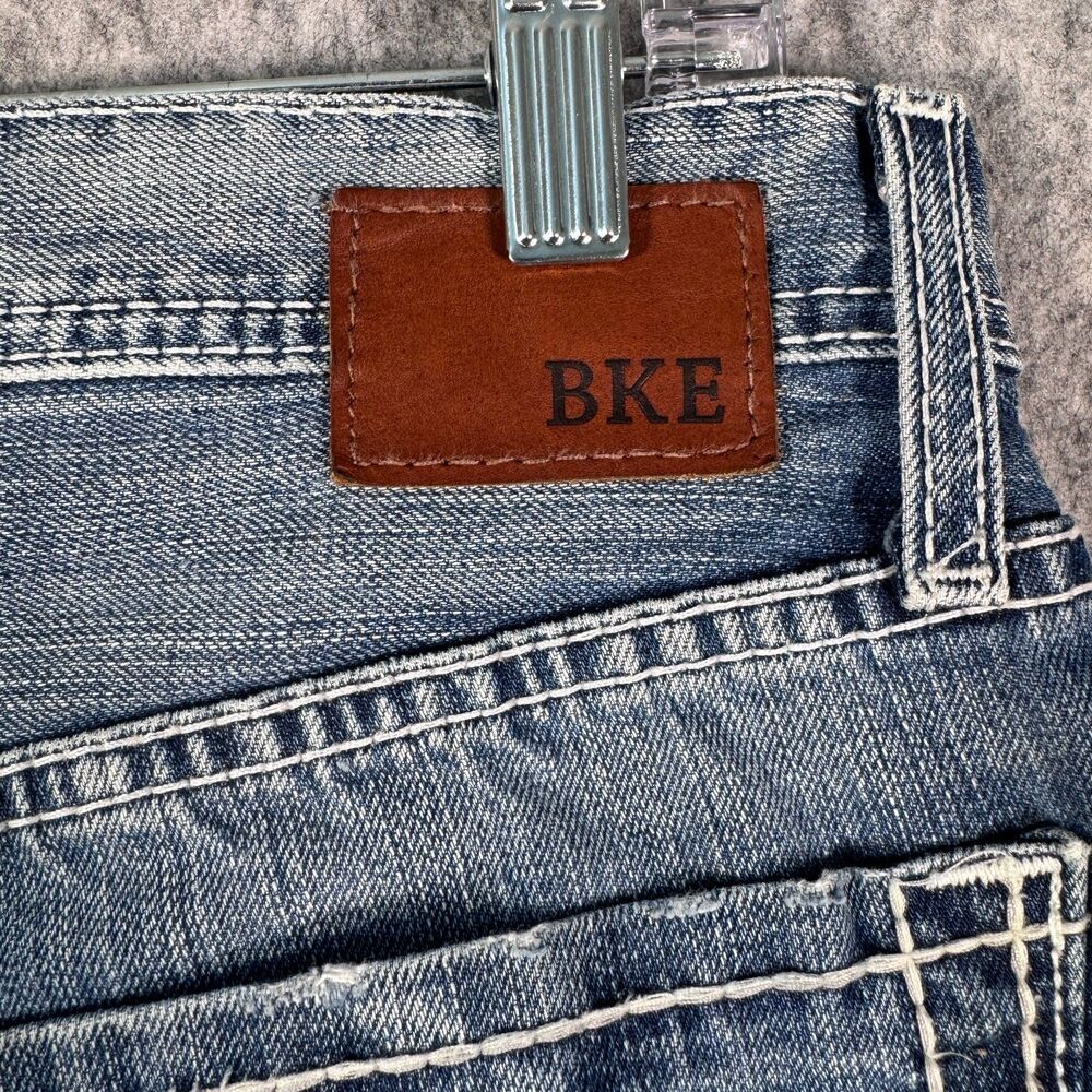BKE Tyler Jeans Mens 32x31 Mens Blue Denim Has Some Heel Drag - Picture 9 of 9